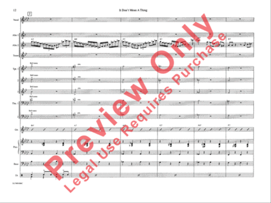 It Don't Mean a Thing If It Ain't Got That Swing Jazz Ensemble scores gallery preview page 18