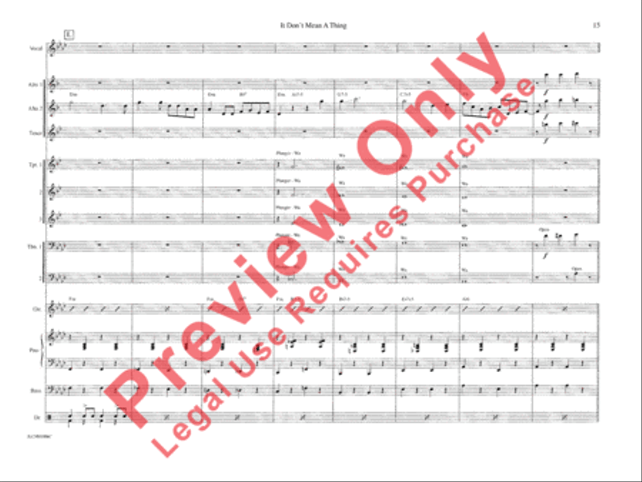 It Don't Mean a Thing If It Ain't Got That Swing Jazz Ensemble scores gallery preview page 21