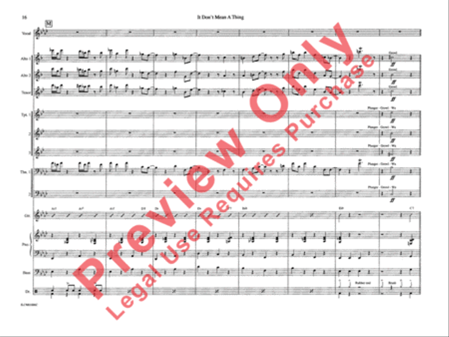 It Don't Mean a Thing If It Ain't Got That Swing Jazz Ensemble scores gallery preview page 22