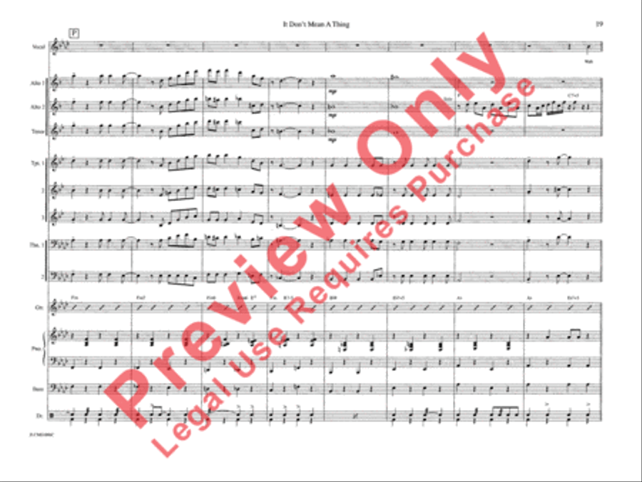 It Don't Mean a Thing If It Ain't Got That Swing Jazz Ensemble scores gallery preview page 25