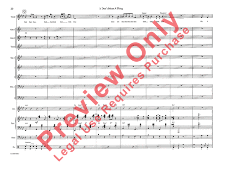 It Don't Mean a Thing If It Ain't Got That Swing Jazz Ensemble scores gallery preview page 26