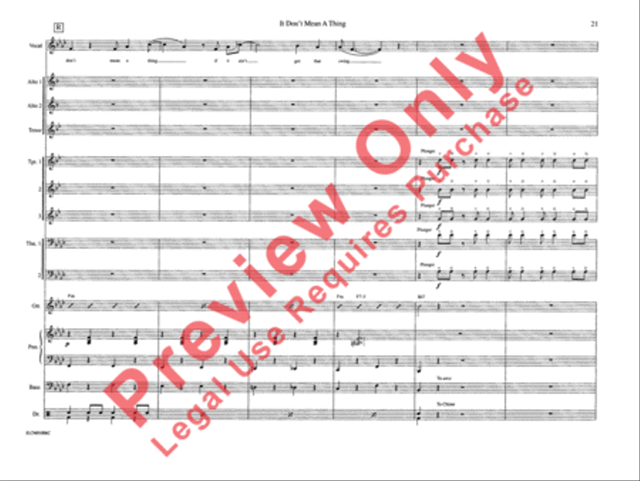 It Don't Mean a Thing If It Ain't Got That Swing Jazz Ensemble scores gallery preview page 27