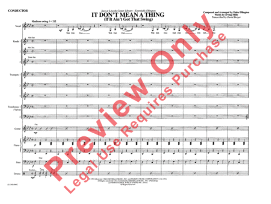 It Don't Mean a Thing If It Ain't Got That Swing Jazz Ensemble scores gallery preview page 7