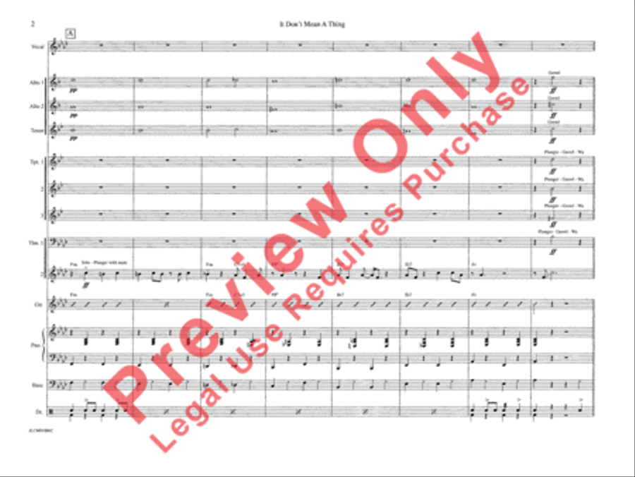 It Don't Mean a Thing If It Ain't Got That Swing Jazz Ensemble scores gallery preview page 8