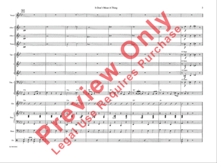 It Don't Mean a Thing If It Ain't Got That Swing Jazz Ensemble scores gallery preview page 9