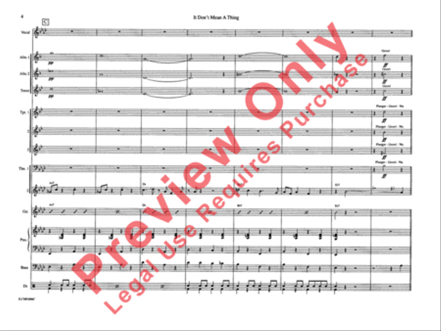 It Don't Mean a Thing If It Ain't Got That Swing Jazz Ensemble scores gallery preview page 10