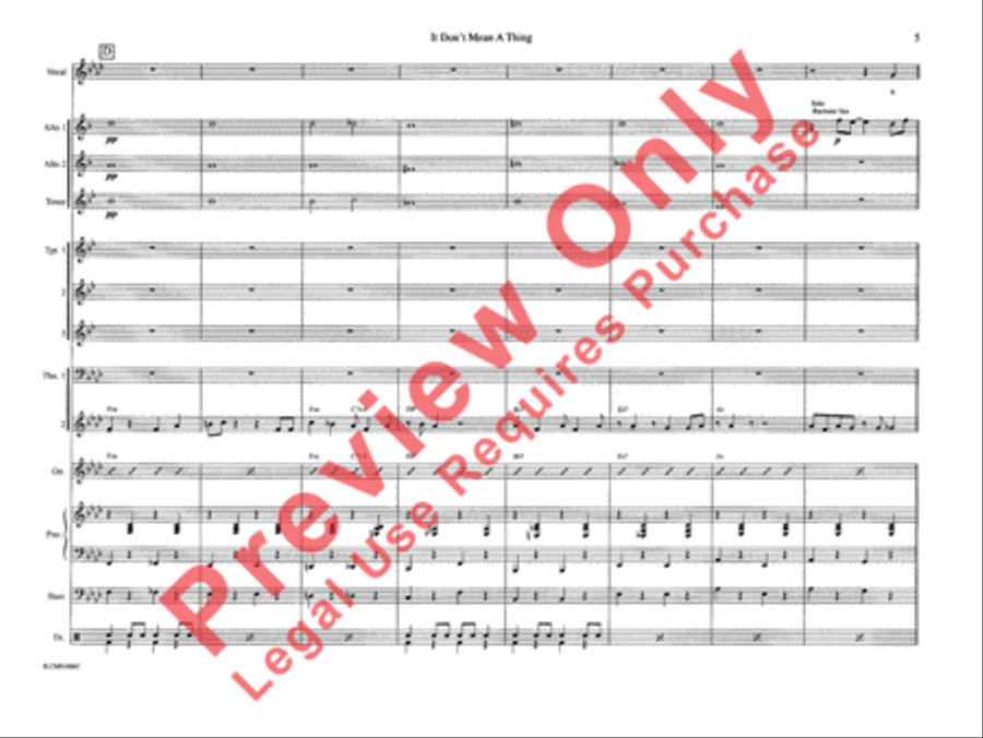 It Don't Mean a Thing If It Ain't Got That Swing Jazz Ensemble scores gallery preview page 11