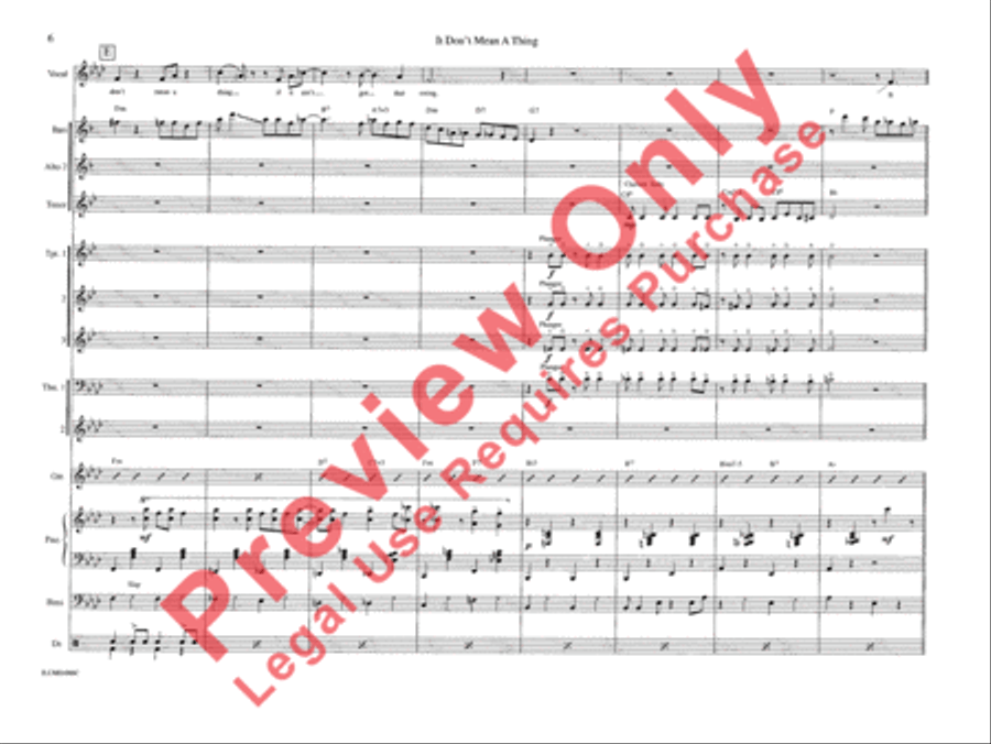 It Don't Mean a Thing If It Ain't Got That Swing Jazz Ensemble scores gallery preview page 12