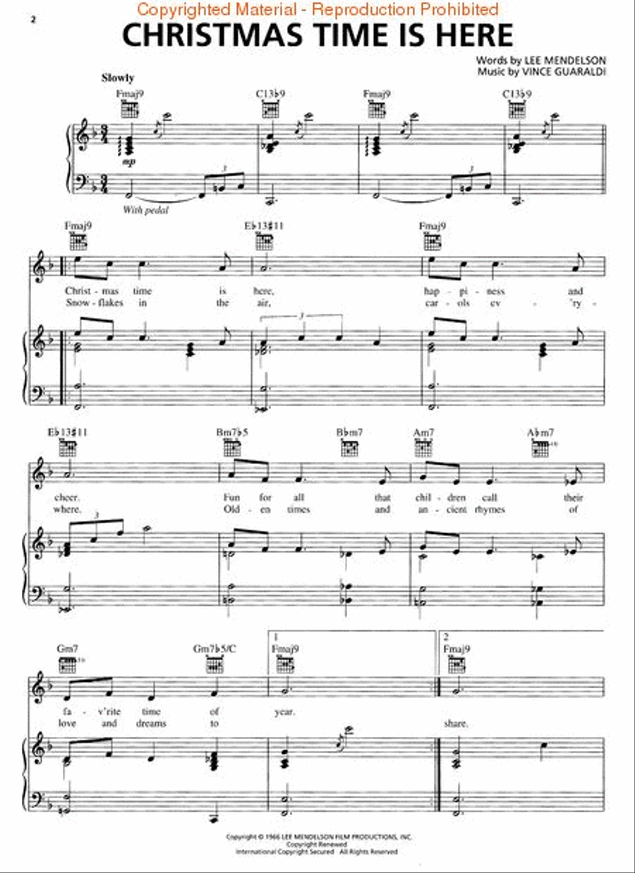 Christmas Time Is Here Voice scores gallery preview page 2