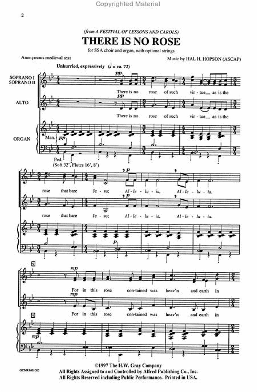 There Is No Rose - SSA There Is No Rose - SSA SSA scores gallery preview page 2
