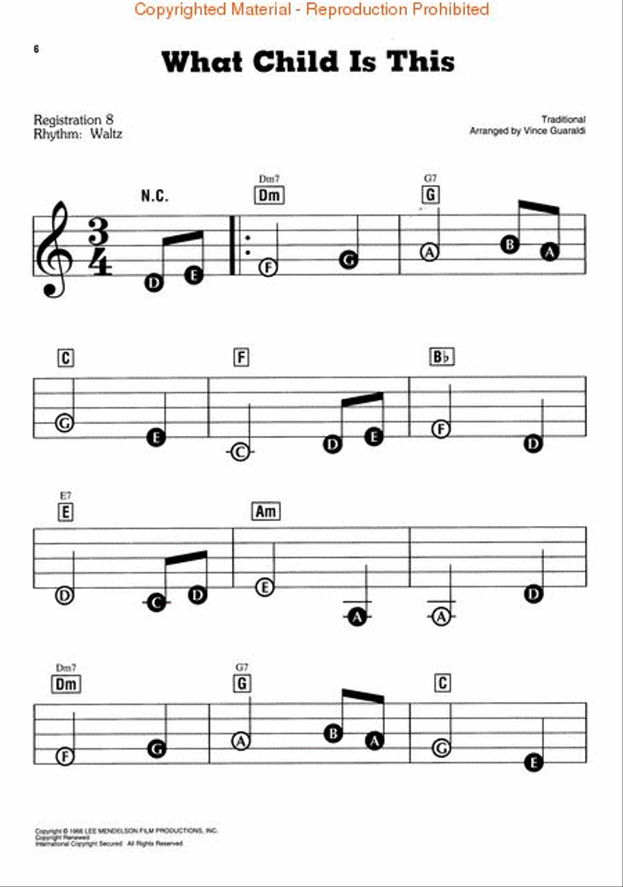 E-Z Play Today #169 - A Charlie Brown Christmas Electronic Keyboard scores gallery preview page 3