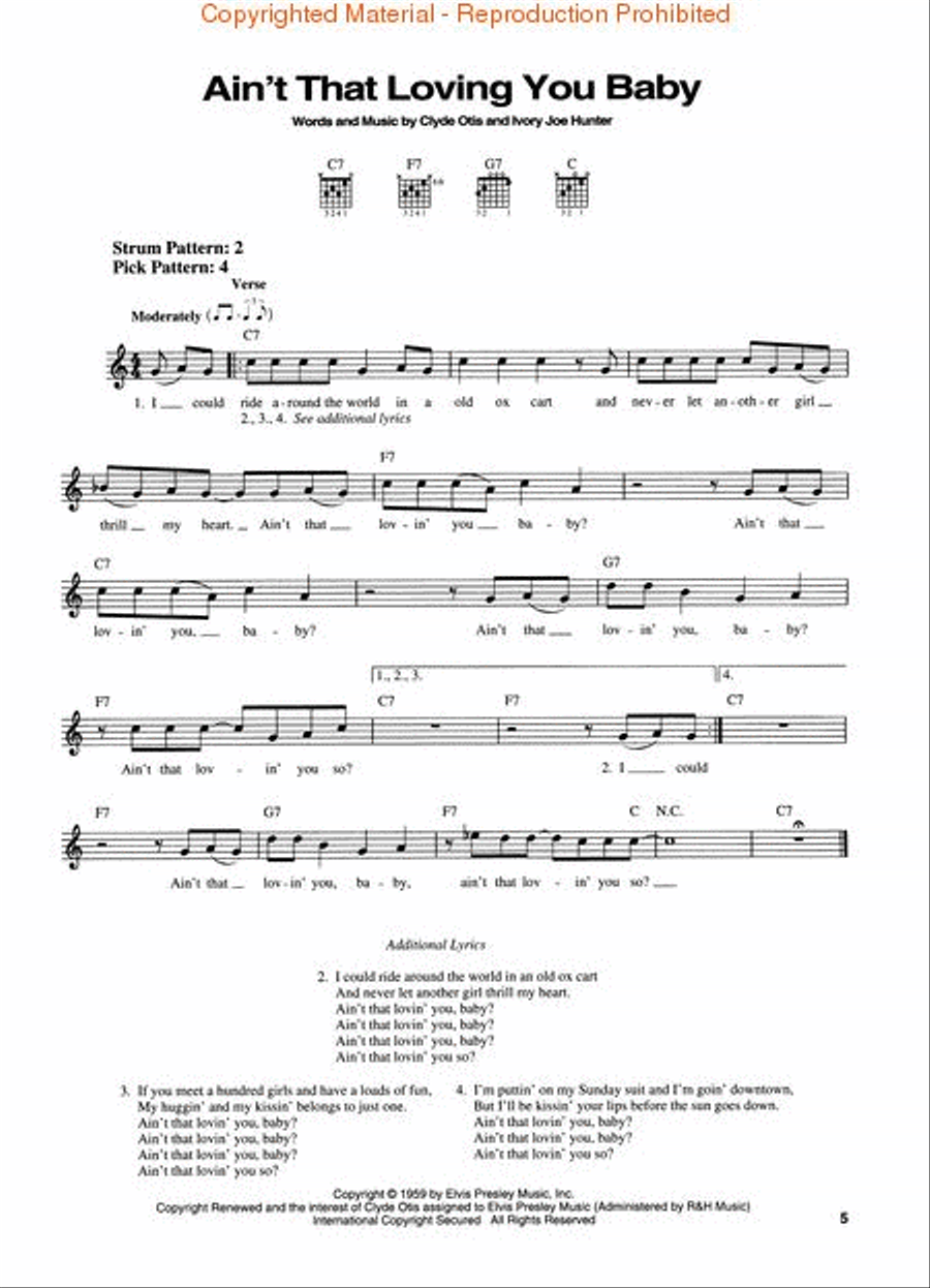 The Elvis Book The Elvis Book Electric Guitar scores gallery preview page 2