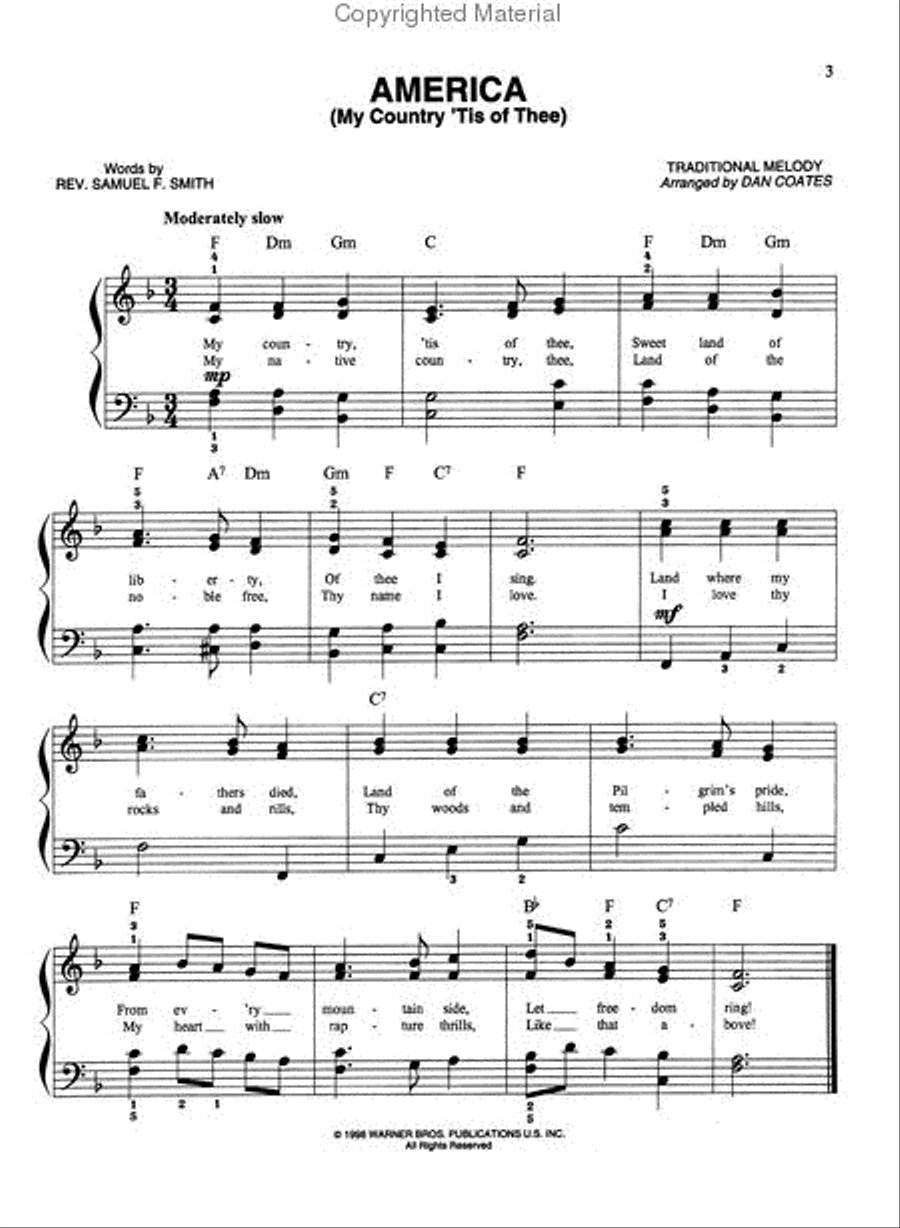 America The Dream Lives On - Easy Piano Easy Piano scores gallery preview page 2
