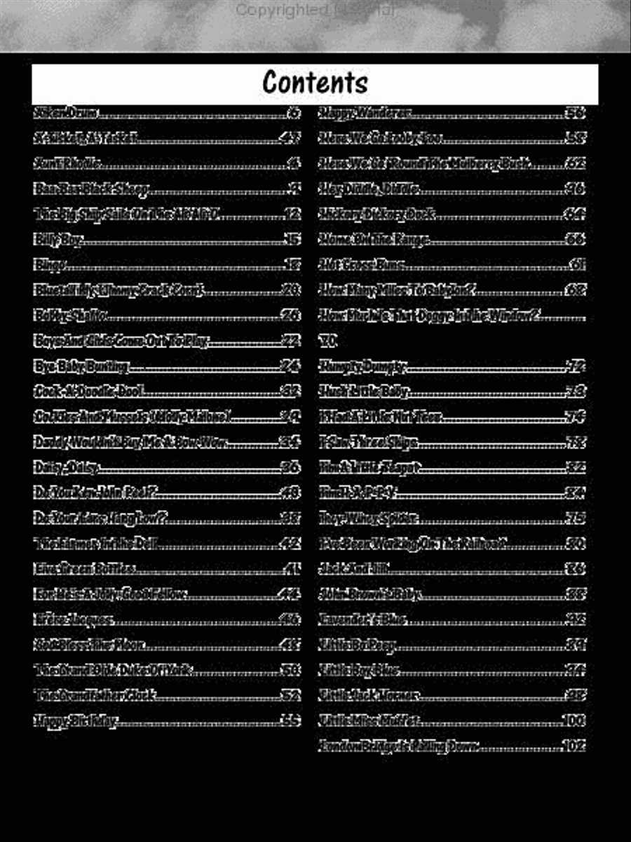 100 Songs for Kids (Sing-Along Favorites) Piano, Vocal, Guitar scores gallery preview page 3