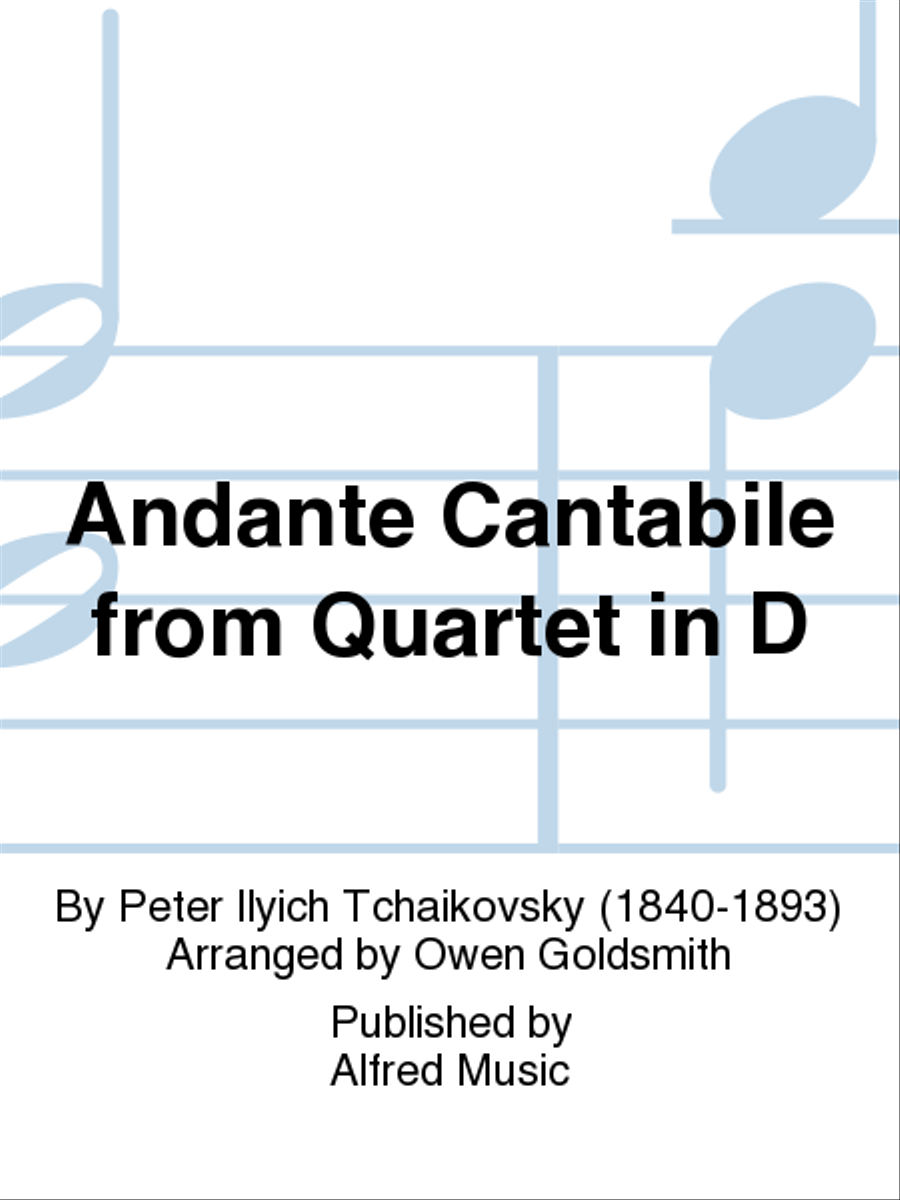 Andante Cantabile from Quartet in D Full Orchestra scores gallery preview page 1
