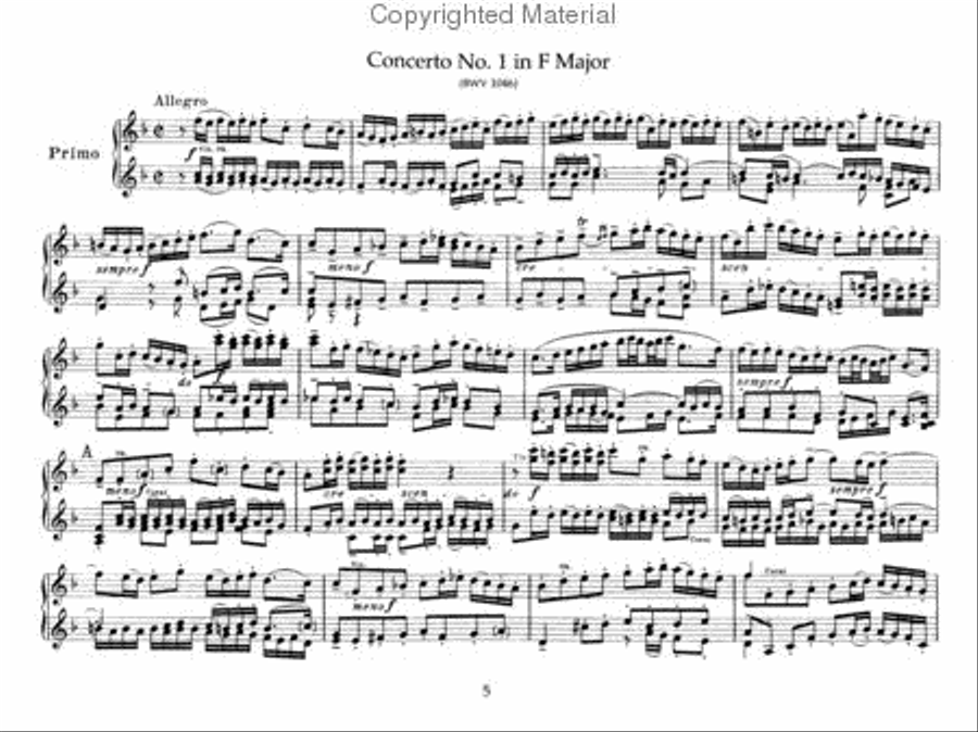 Complete Brandenburg Concertos Transcribed for Piano Four Hands 1 Piano, 4-Hands scores gallery preview page 3