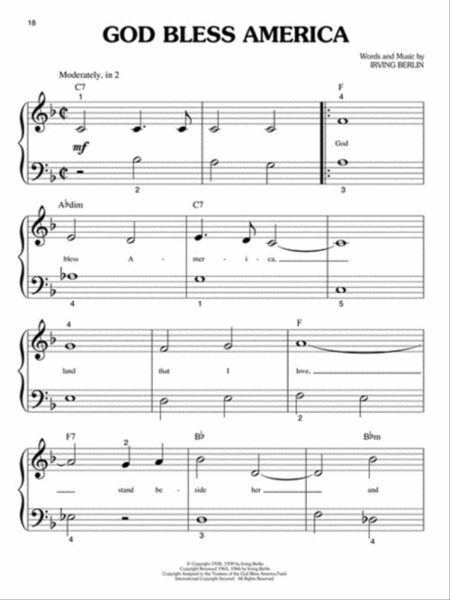 God Bless America® – 2nd Edition Easy Piano scores gallery preview page 3