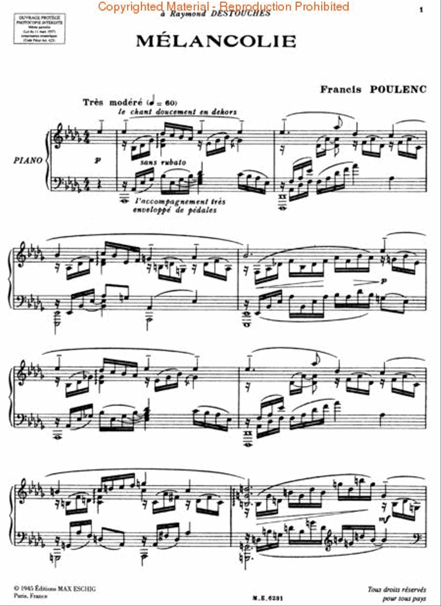 Melancolie Piano Solo scores gallery preview page 2