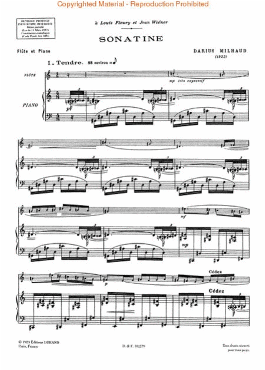 Sonatine Flute Solo scores gallery preview page 2