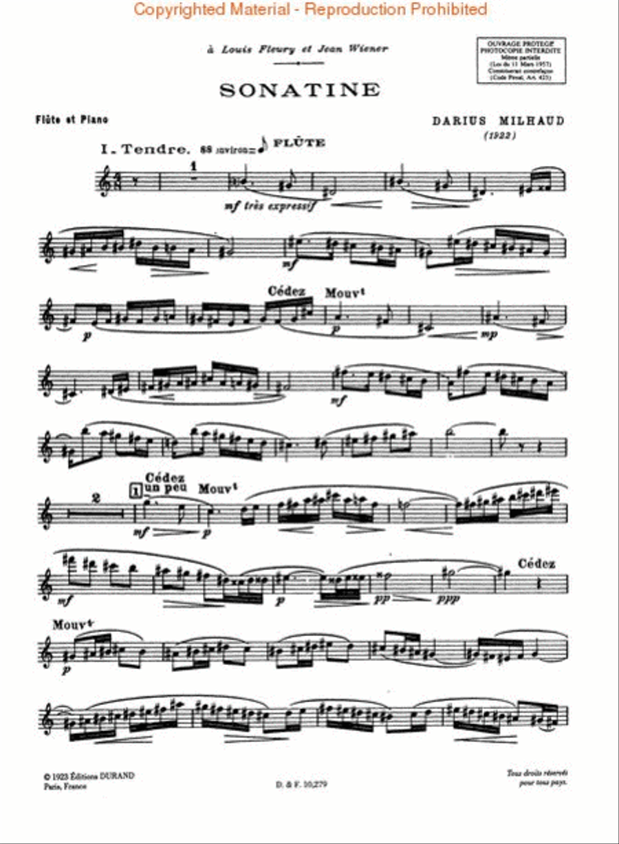 Sonatine Flute Solo scores gallery preview page 4