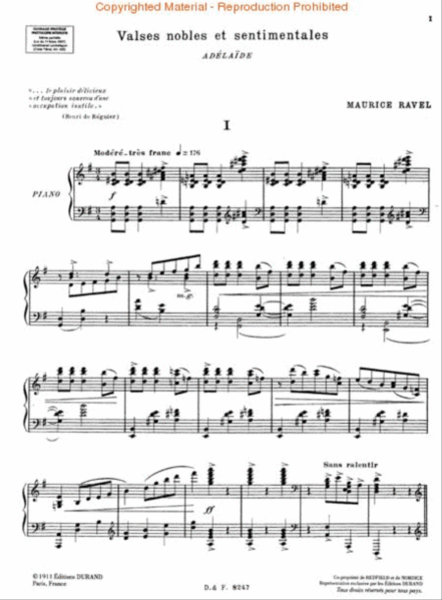 Valses Nobles et Sentimentales Piano Solo scores gallery preview page 2