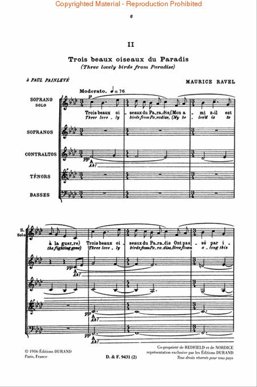 3 Chansons (Complete) 3 Chansons (Complete) 4-Part scores gallery preview page 3