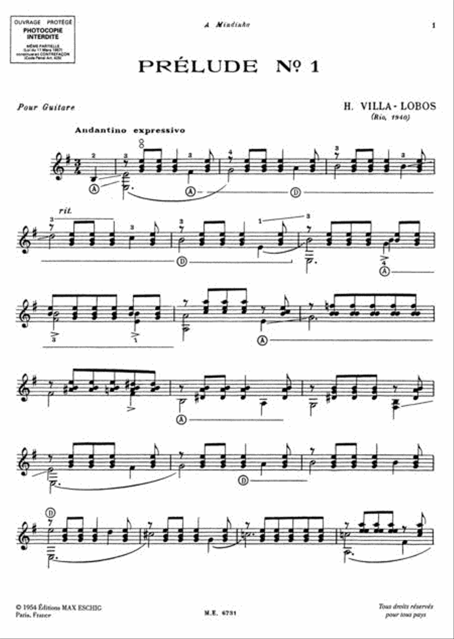 5 Preludes - No. 1 in e Minor Acoustic Guitar scores gallery preview page 2