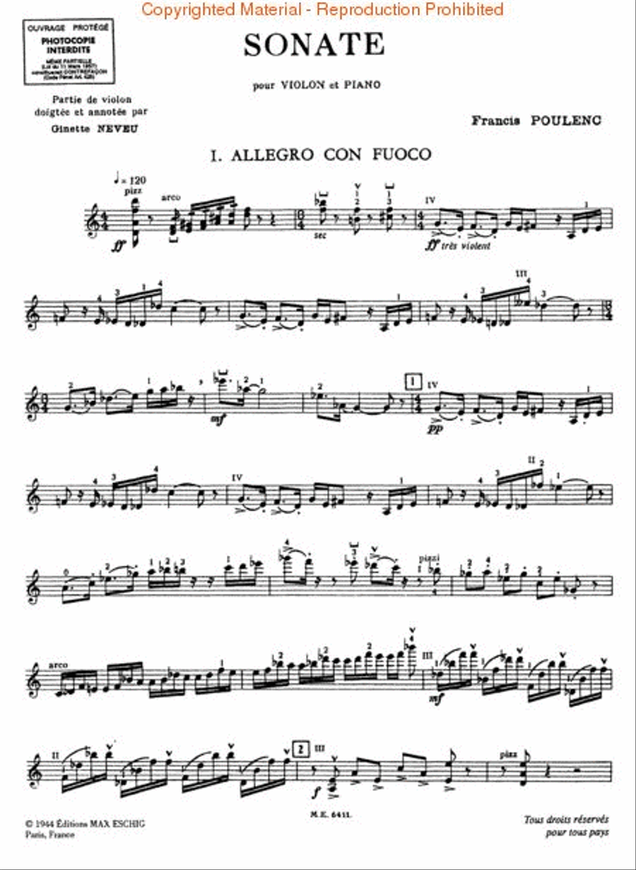 Sonate Violin Solo scores gallery preview page 2