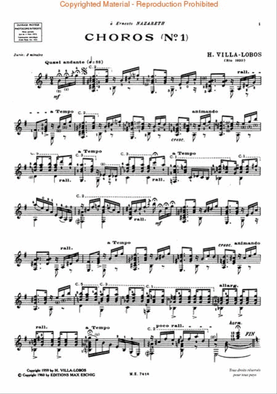 Choros No. 1 Choros No. 1 Acoustic Guitar scores gallery preview page 3