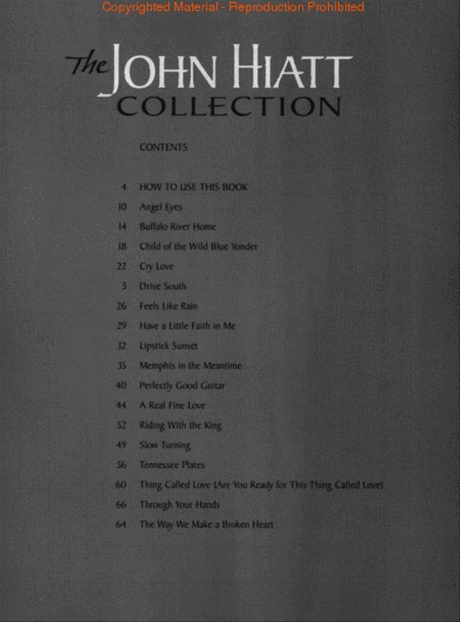 The John Hiatt Collection Acoustic Guitar scores gallery preview page 2