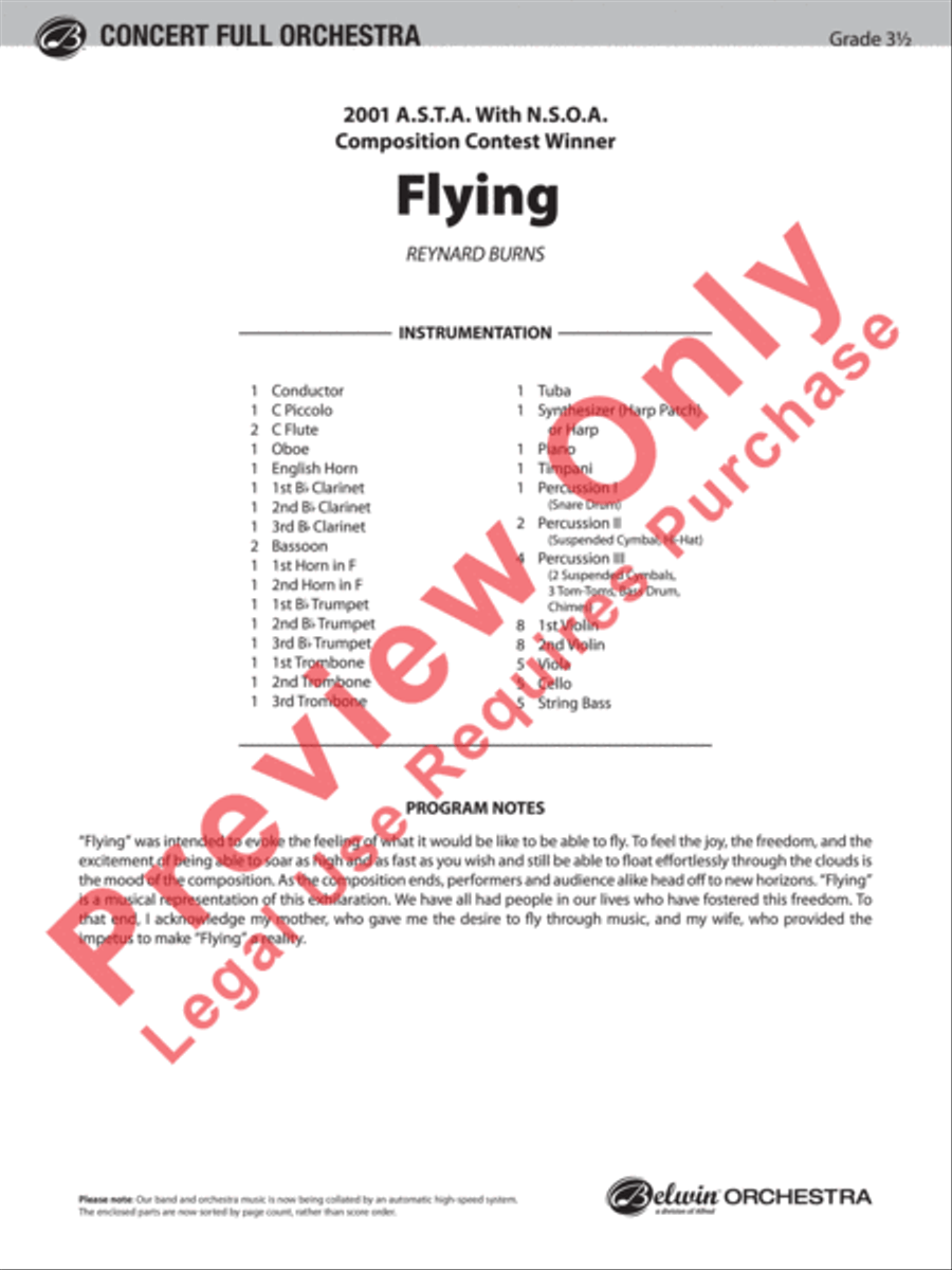 Flying Flying Full Orchestra scores gallery preview page 2