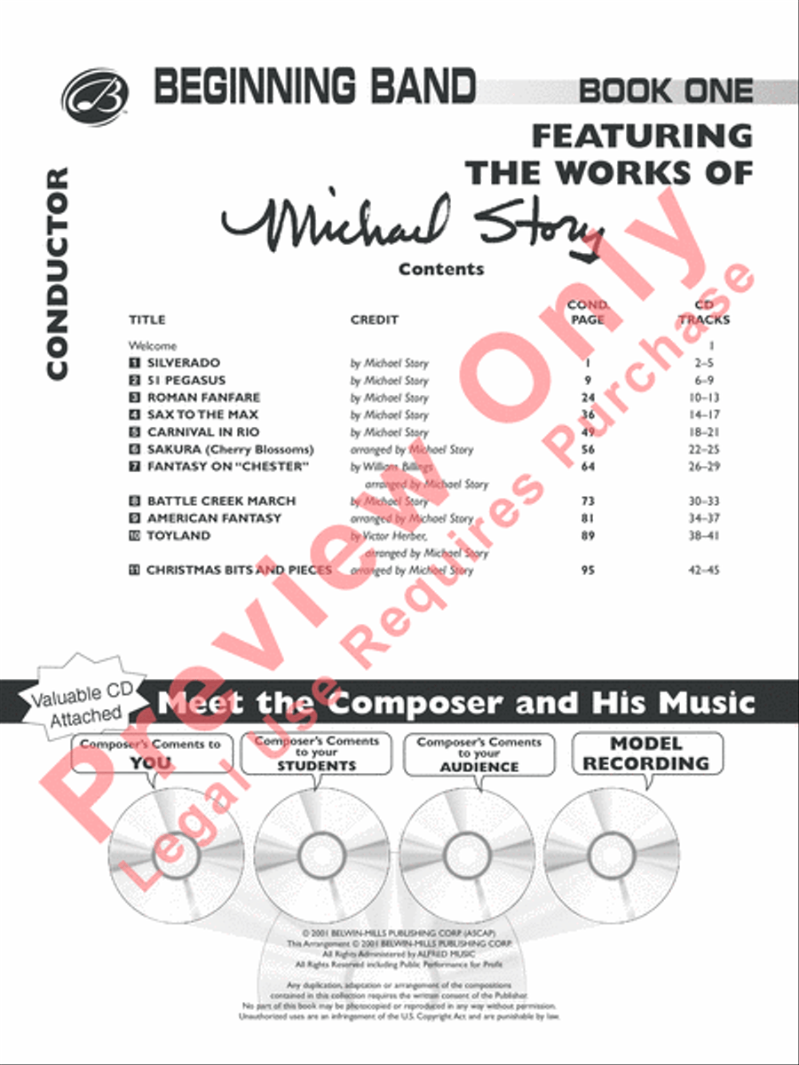 Belwin Beginning Band, Book 1 Concert Band scores gallery preview page 3