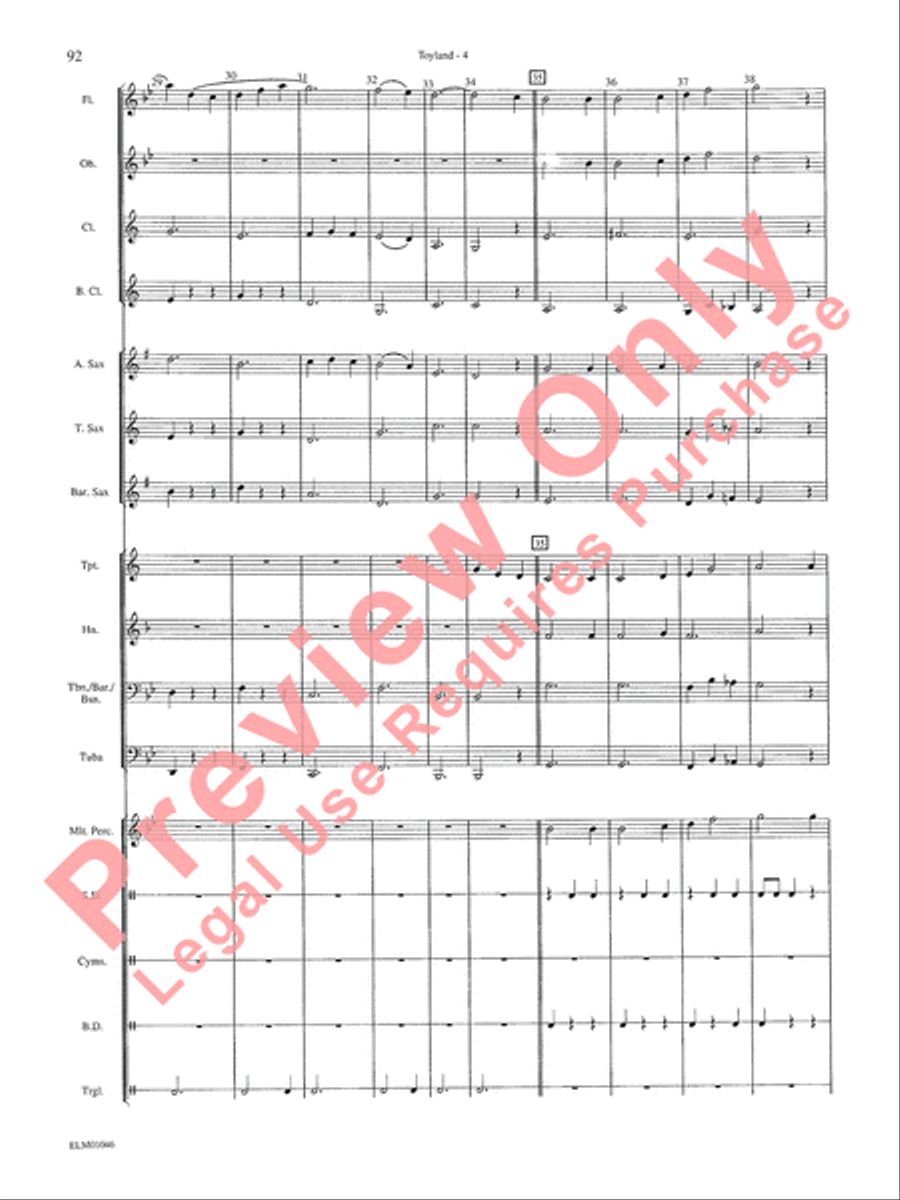 Belwin Beginning Band, Book 1 Concert Band scores gallery preview page 96