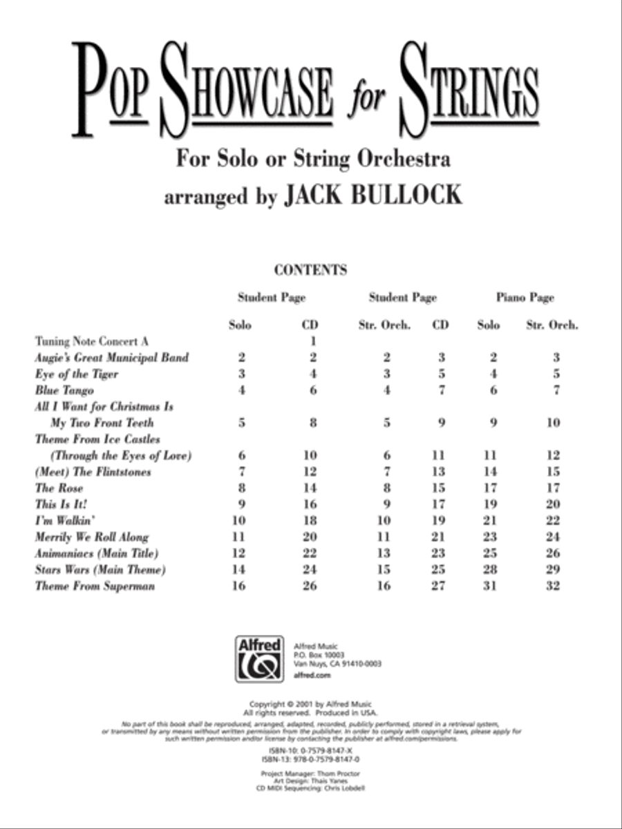 Pop Showcase for Strings (For Solo or String Orchestra) String Orchestra scores gallery preview page 5