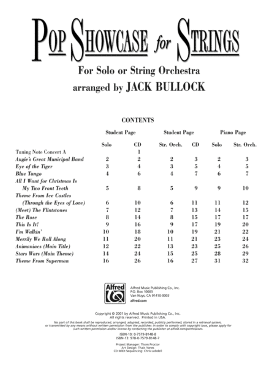 Pop Showcase for Strings (For Solo or String Orchestra) Cello scores gallery preview page 2