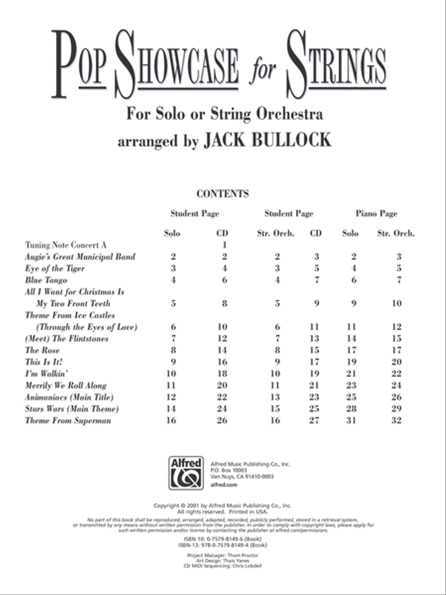 Pop Showcase for Strings (For Solo or String Orchestra) Double Bass scores gallery preview page 5