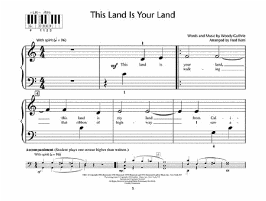 God Bless America® and Other Patriotic Piano Solos – Level 1