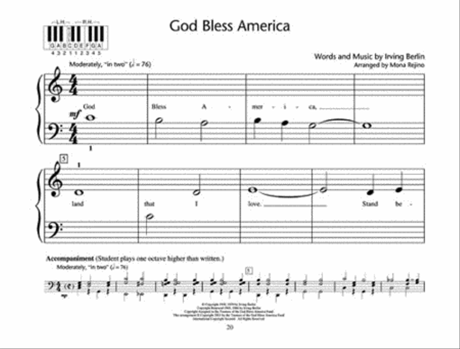 God Bless America® and Other Patriotic Piano Solos – Level 1