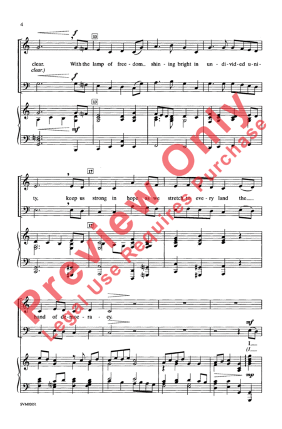 I Sing A Song/Prayer For America - SAB 3-Part scores gallery preview page 3