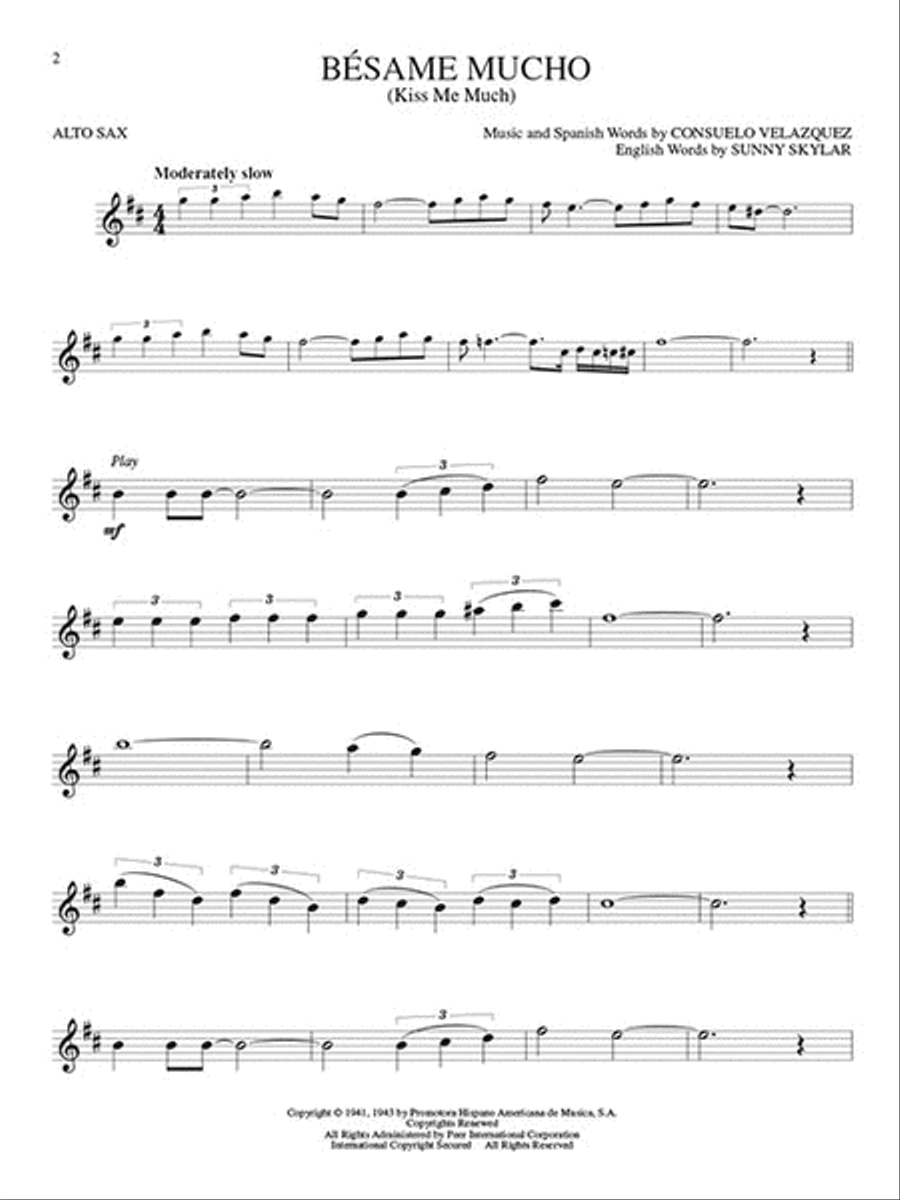 Latin Hits – Instrumental Play Along for Alto Sax Alto Saxophone scores gallery preview page 3