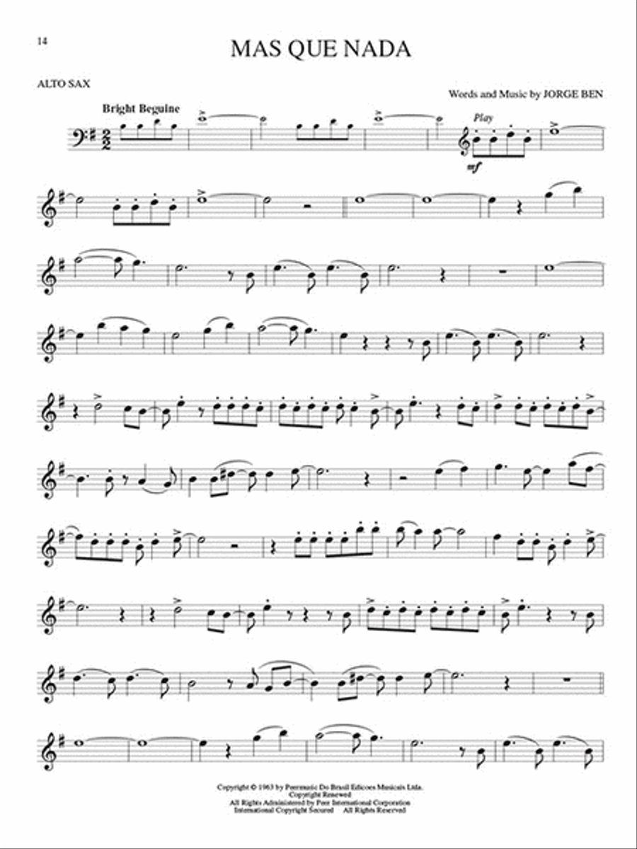 Latin Hits – Instrumental Play Along for Alto Sax Alto Saxophone scores gallery preview page 5