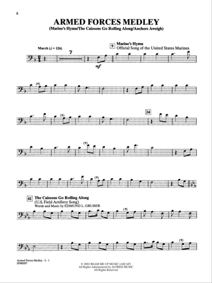 Patriotic Instrument Solos Book/CD - Trombone Trombone scores gallery preview page 3
