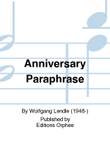 Anniversary Paraphrase