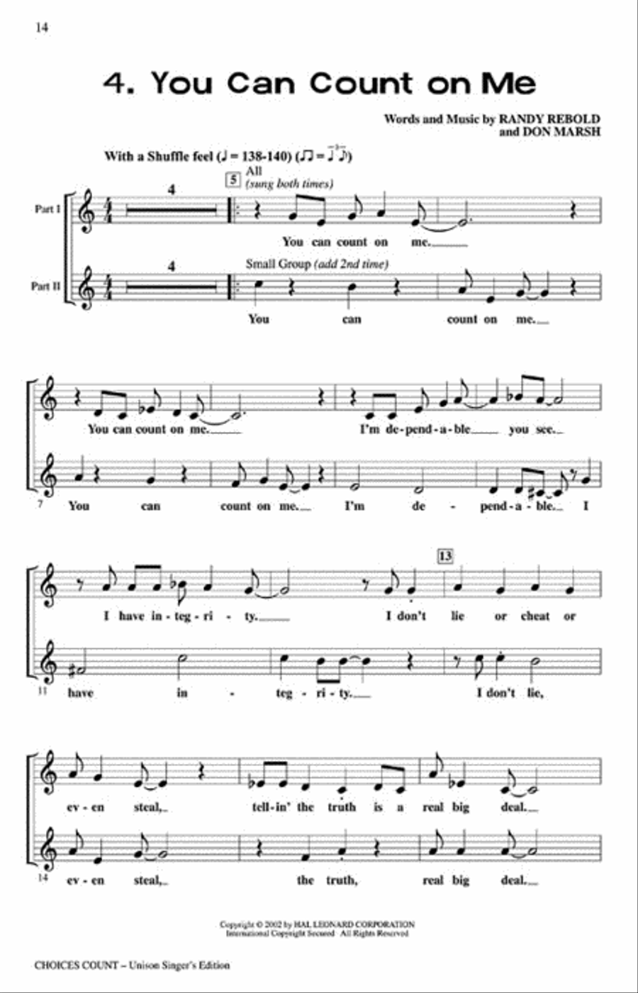 Choices Count (All-School Revue) Choir scores gallery preview page 4