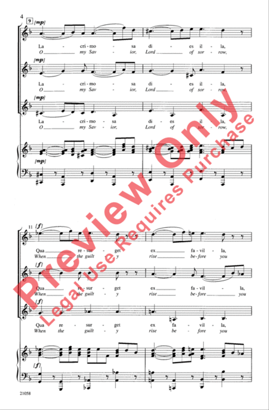 Lacrimosa (from Requiem) Lacrimosa (from Requiem) Women's Choir scores gallery preview page 4