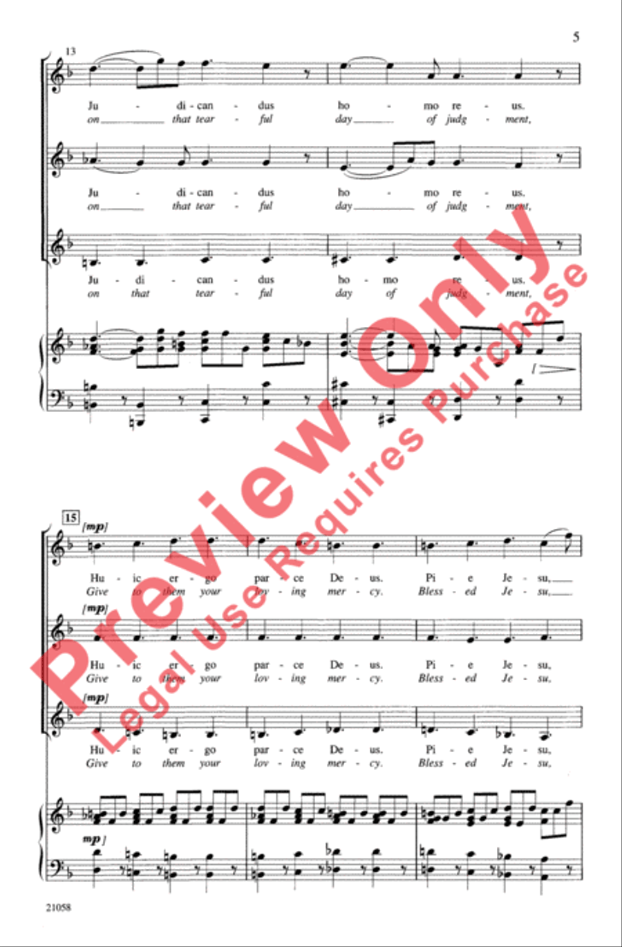 Lacrimosa (from Requiem) Lacrimosa (from Requiem) Women's Choir scores gallery preview page 5