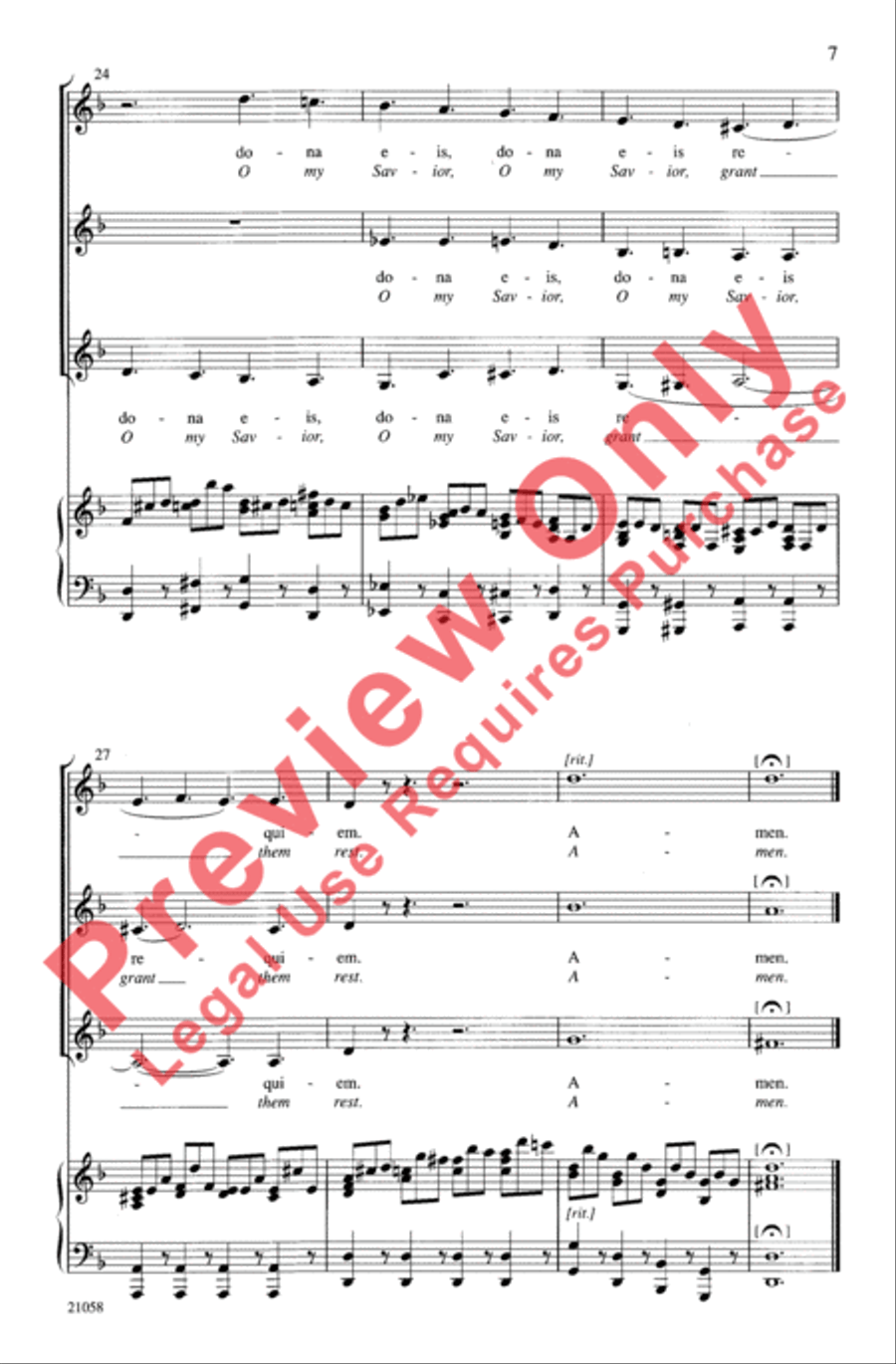 Lacrimosa (from Requiem) Lacrimosa (from Requiem) Women's Choir scores gallery preview page 7