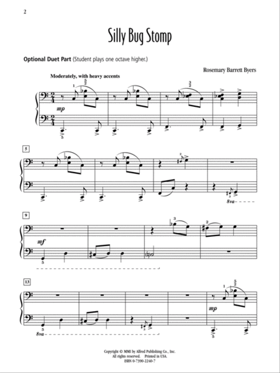 Silly Bug Stomp Easy Piano scores gallery preview page 2