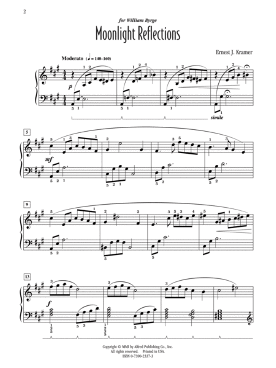 Moonlight Reflections Piano Solo scores gallery preview page 2