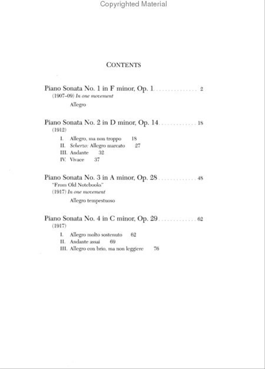 Piano Sonatas Nos. 1-4 -- Opp. 1, 14, 28, and 29 Piano Solo scores gallery preview page 2